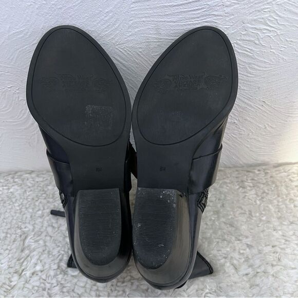 Nine West  Vasabady Black Leather Ankle Booties Vintage America Collection SZ 8 - Picture 8 of 11